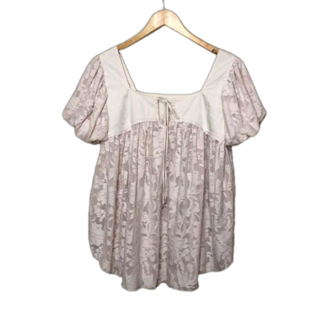 Free People Soft Cream Floral Blouse - Picture 7 of 14